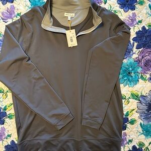 Peter Millar Gray Zip Up Sweater Casual Knit